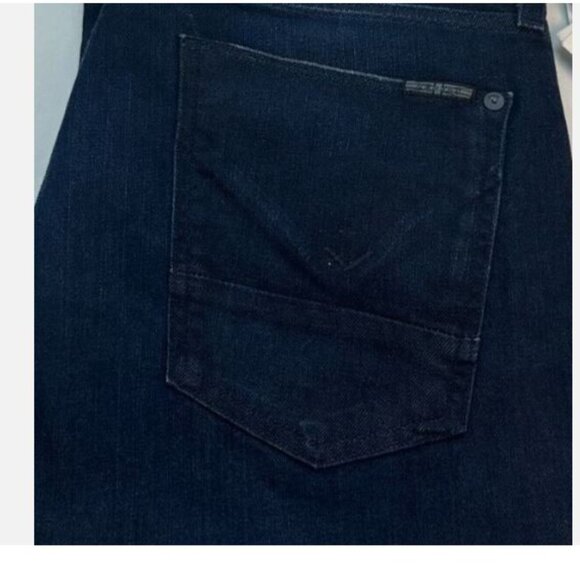 Hudson BYRON Size W32 L34 Straight Stretch Men's Jeans Dark Blue New - Picture 9 of 15